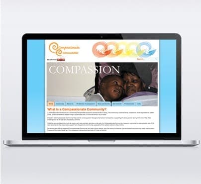 Compassionate communities bespoke joomla design