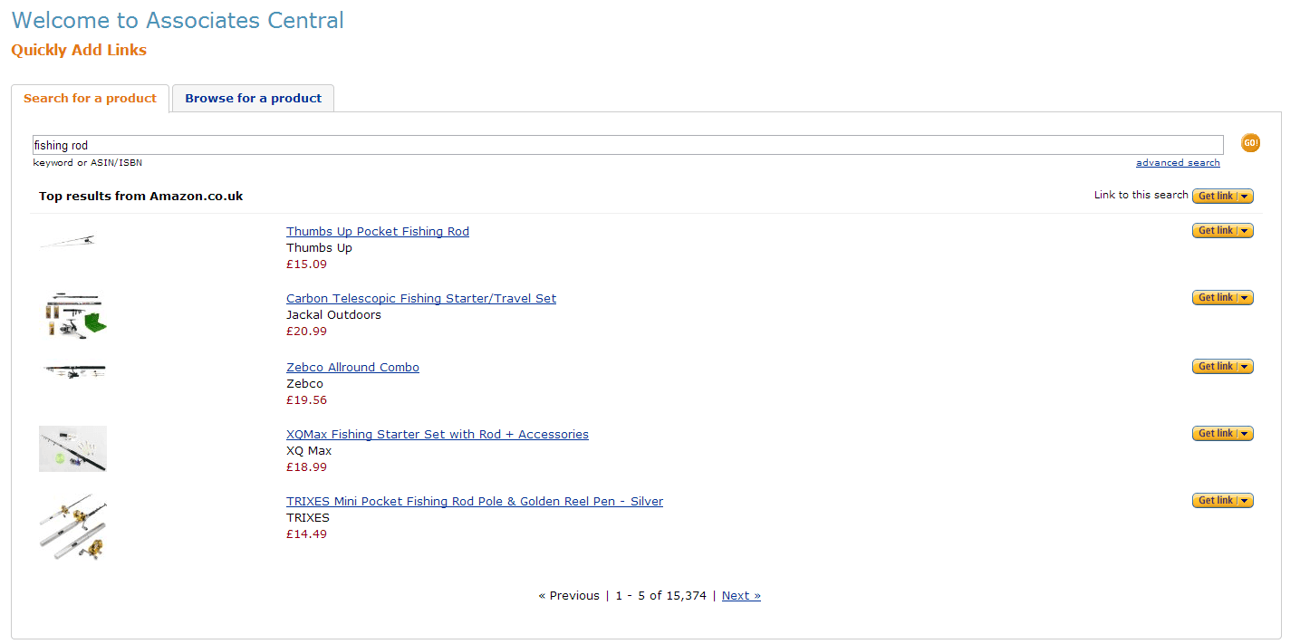 Amazon1 - how to monetise your website with affiliate programs - part 3 Amazon