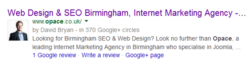 Google authorship rich snippet Google authorship rich snippet