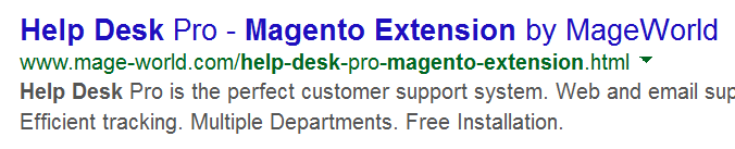 Search result example without rich snippets Search result example without rich snippets