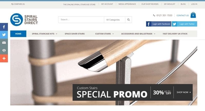 Ssd - a run down of what we’ve been working on - busy is our middle name here at opace! New brand identity and bespoke magento design for spiral stairs direct