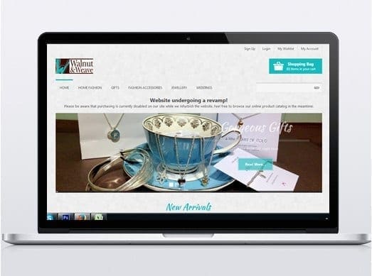 Walnut & weave web design