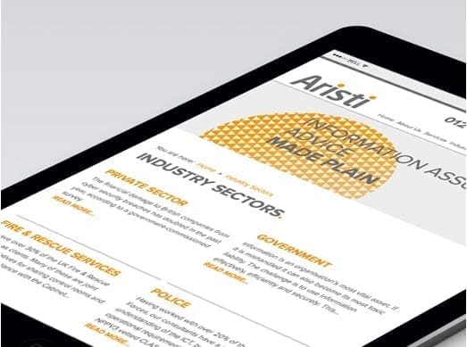 Aristi mobile design and copywriting