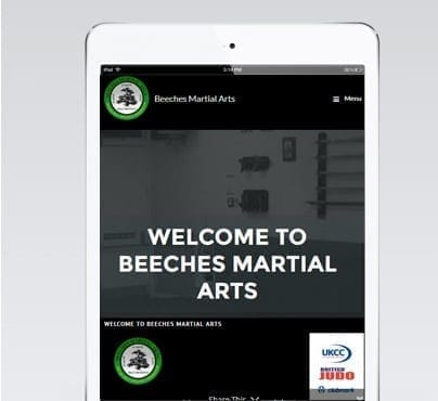 Beeches martial arts mobile design
