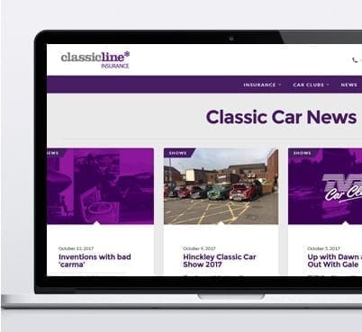 Classicline insurance desktop view