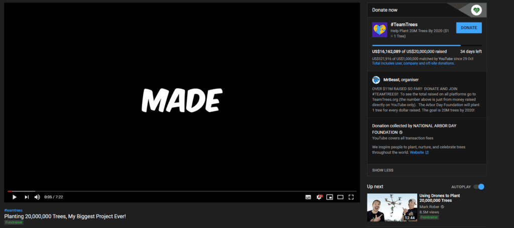 Youtube channel mrbeast is raising money via youtube - the decline of youtube - an uncertain future for this popular video platform (update) Youtube channel mrbeast is raising money via youtube