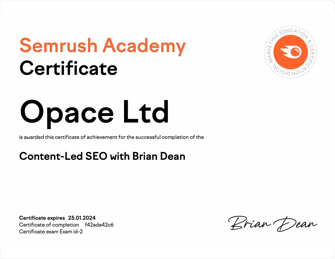 Semrush academy SEO certified Semrush academy SEO certified