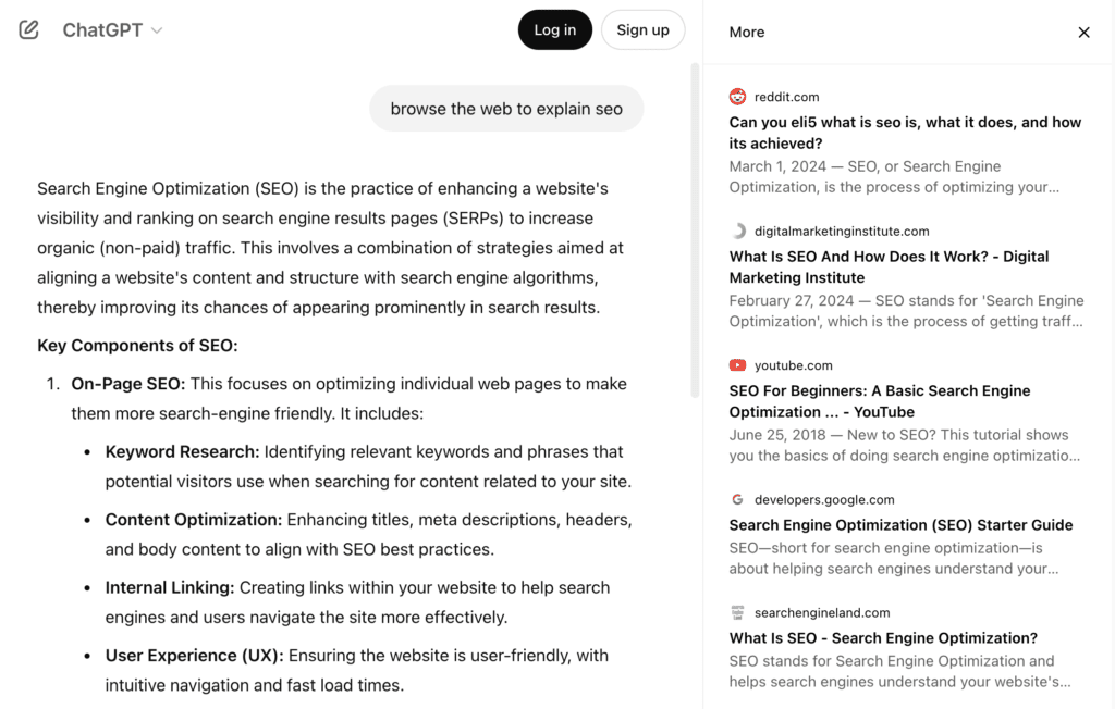 Ai chatbot results using web search Ai chatbot results using web search