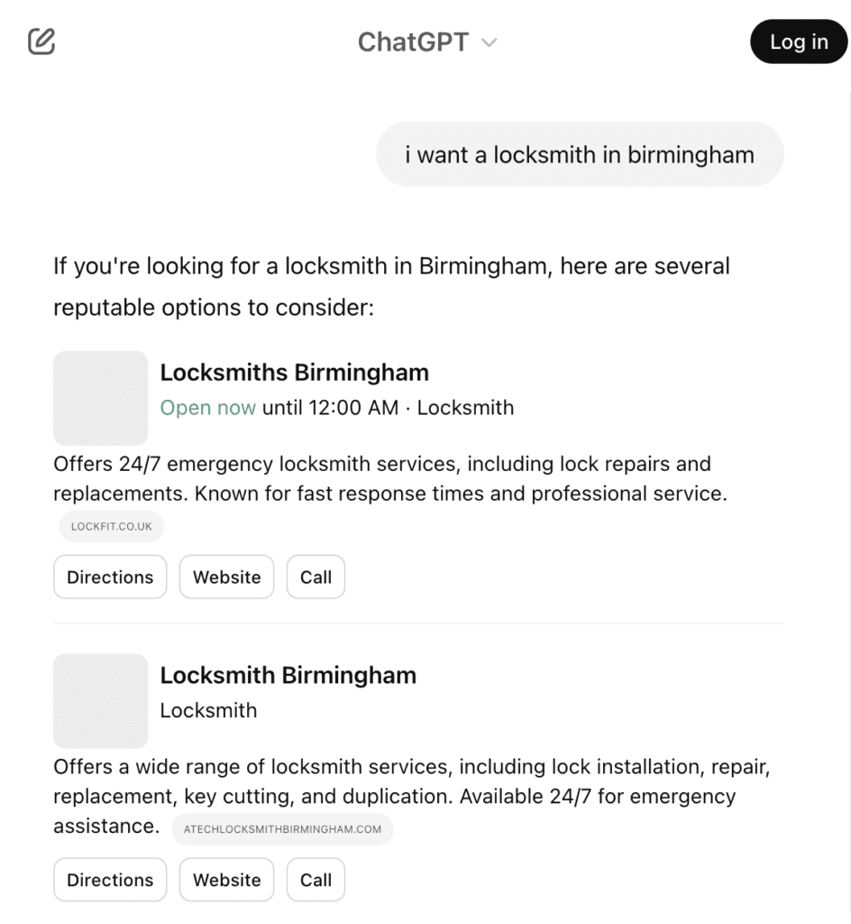 Chatgpt ai search results page Chatgpt ai search results page