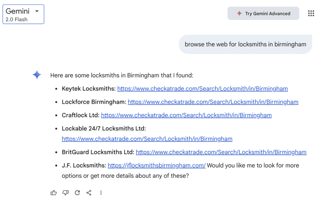 Gemini web search Gemini web search