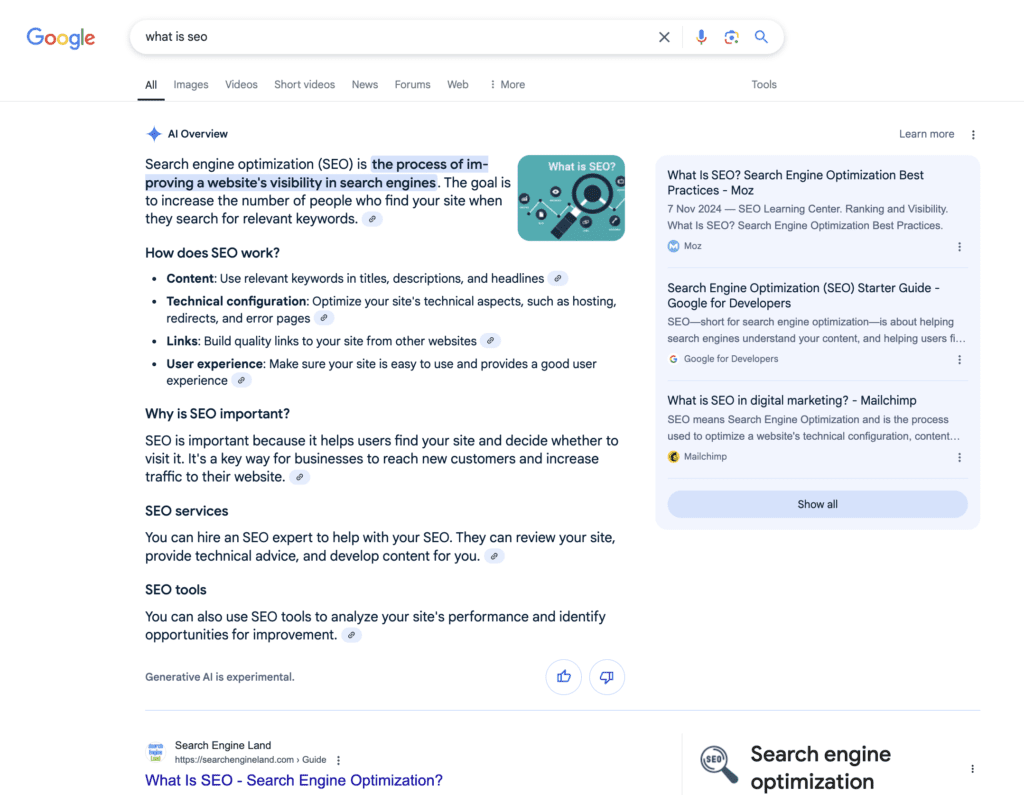 Ai search rankings and googles search generative experience Ai search rankings and googles search generative experience