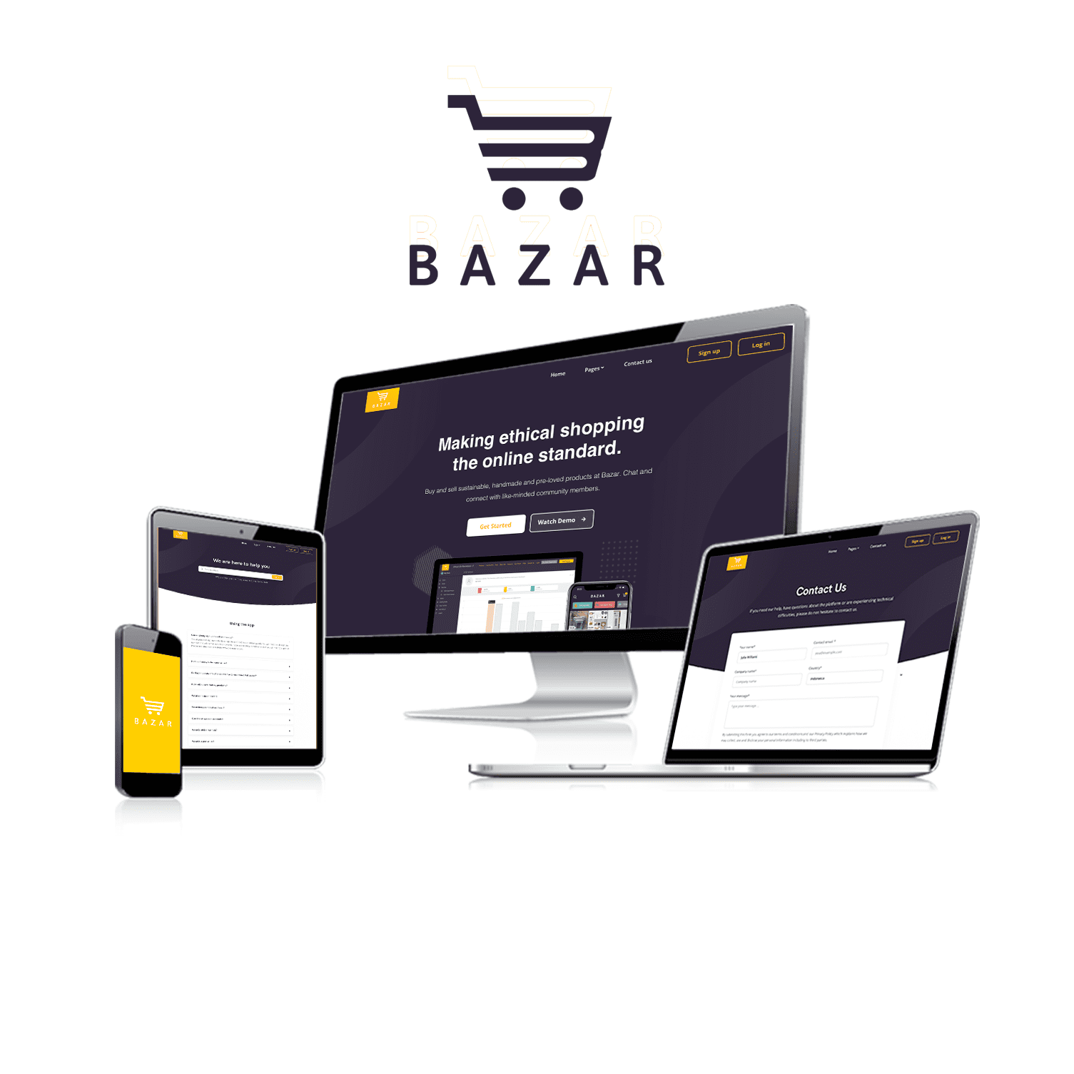 Profile mockup bazar - bazar ethical life marketplace