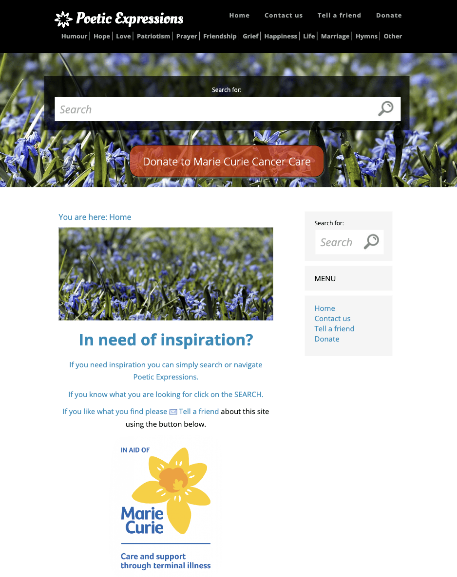 Poetic expressions wordpress design