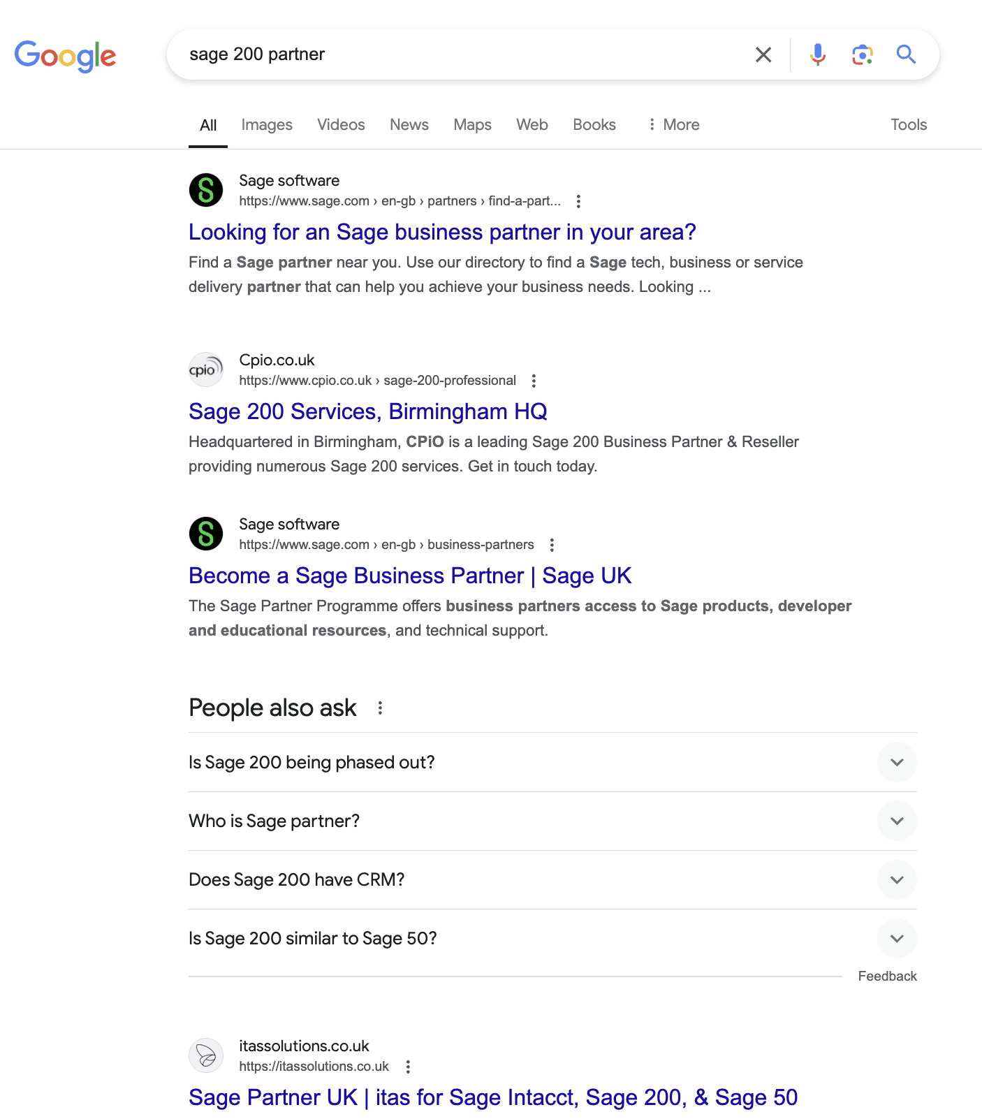 Cpio seo - sage 200 partner