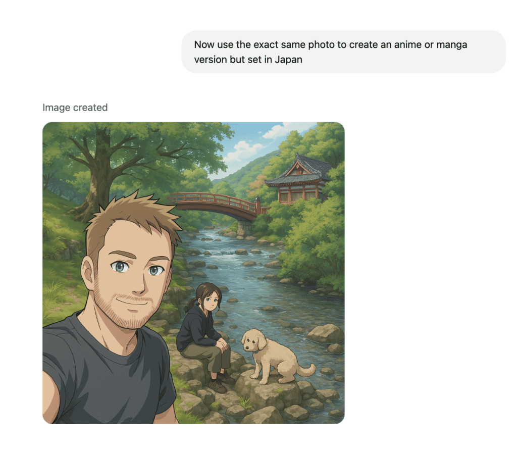 Gpt-4o image generation - photo to cartoon anime style set in japan Gpt-4o image generation - photo to cartoon anime style set in japan
